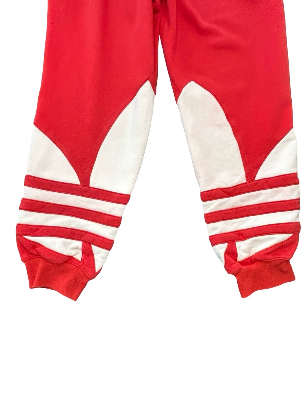 Adidas Originals Big Trefoil Sweatpants Red White Men Joggers FM3759 Size S - Picture 8 of 12